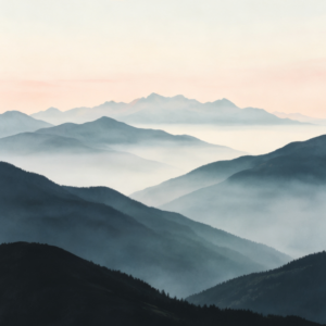 Dreamlike Mountain Landscape Print