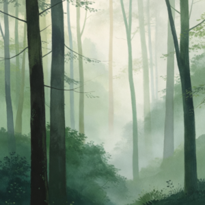 Atmospheric Forest Illustration